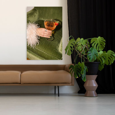 Feathered Cocktail Style Classic Elegant Modern Wall Art