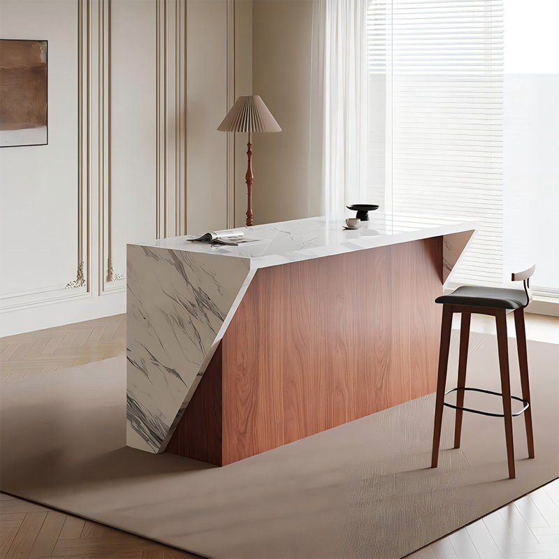 78.74"Open-style kitchen island table with integrated functionality, 35.43"H x 78.74" W x 31.5" D
