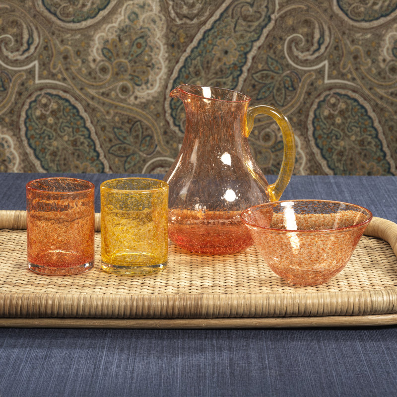 Ensemble de verres en verre 4 pièces Northfleet, Jaune