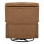 Fauteuil inclinable électrique pivotant en cuir véritable Grain-218667222