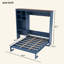Lit escamotable avec bureau intégré et armoire de rangement à étages-133671830