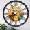 Horloge murale ronde en fer 10 po avec mouvement à quartz silencieux, chiffres romains, impression UV