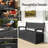 75 Gallon Durable Lockable Resin Outdoor Bench Storage And Organization Deck Box-133435531-122080397