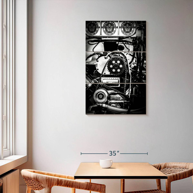 Mehar Drag Racing Car Engine, 57" H x 36" W