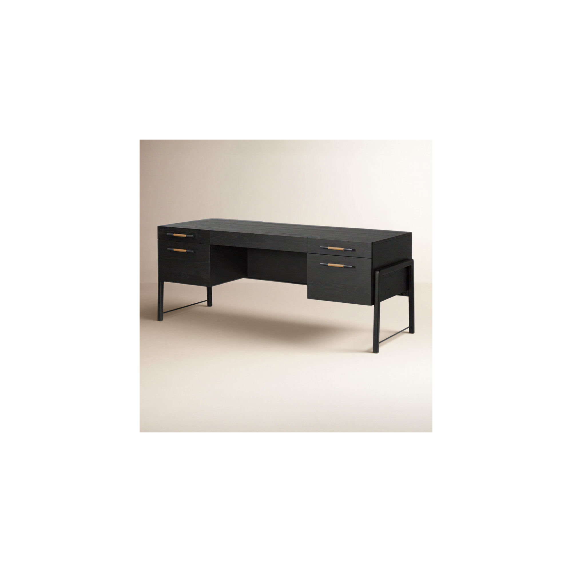 Karsten Writing Desk, Ebony Oak