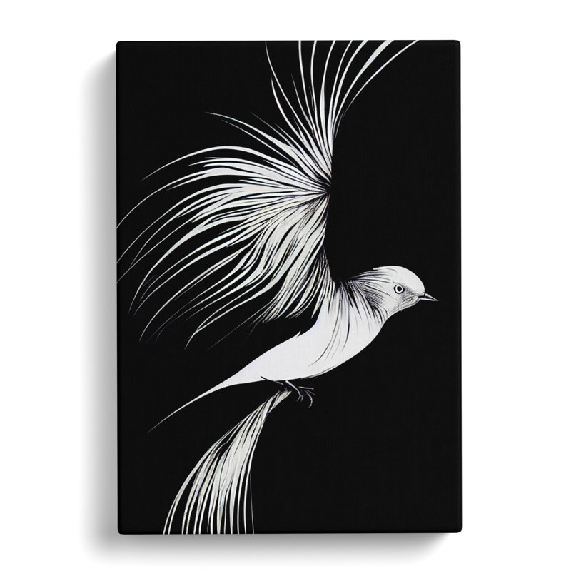Bird Gestural - Wrapped Canvas, 50cm H x 35cm W x 3cm D