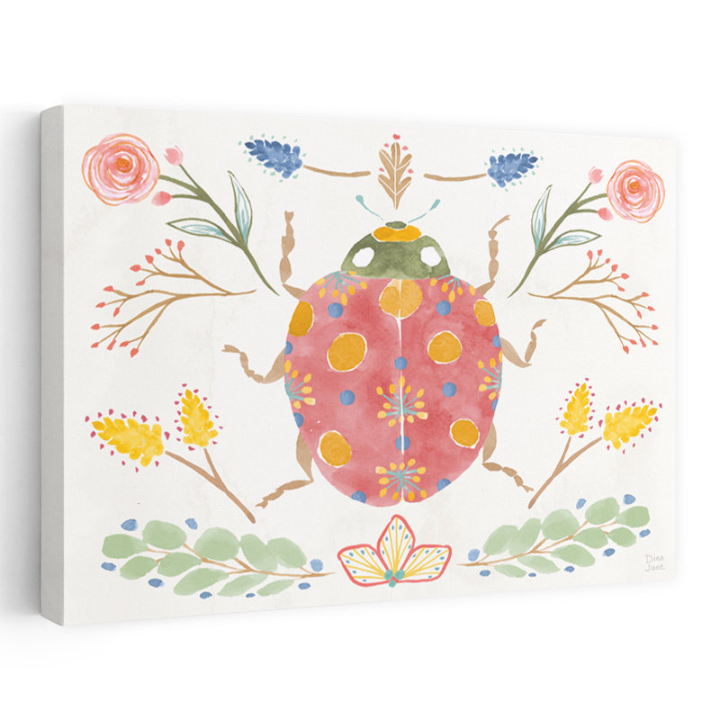 Bright Flight V - Coccinelle florale bleue contemporaine, H 24 po x l 16 po
