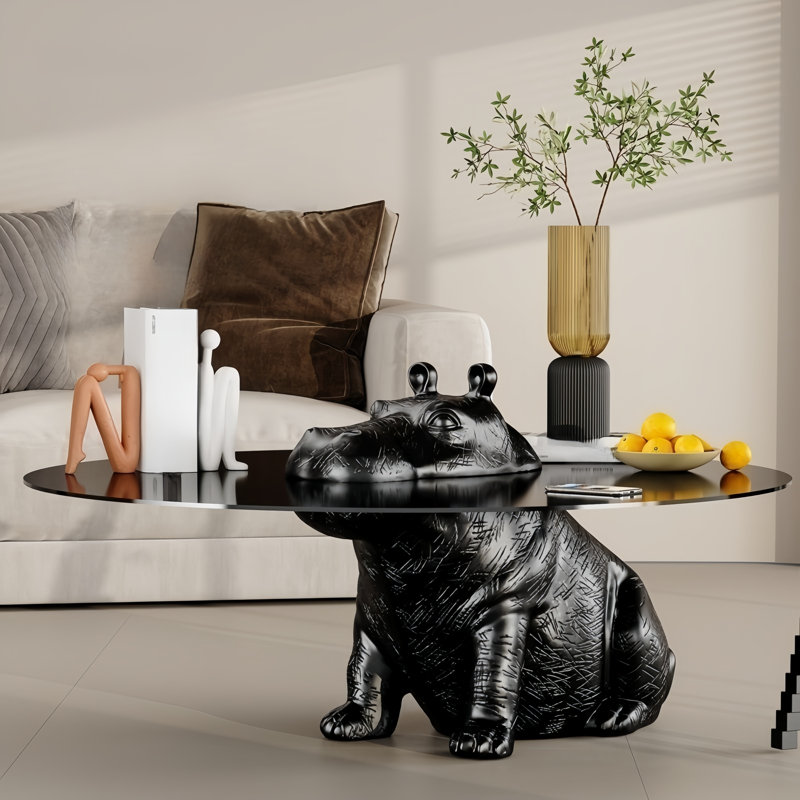 Table basse Hippo Figurine, Noir