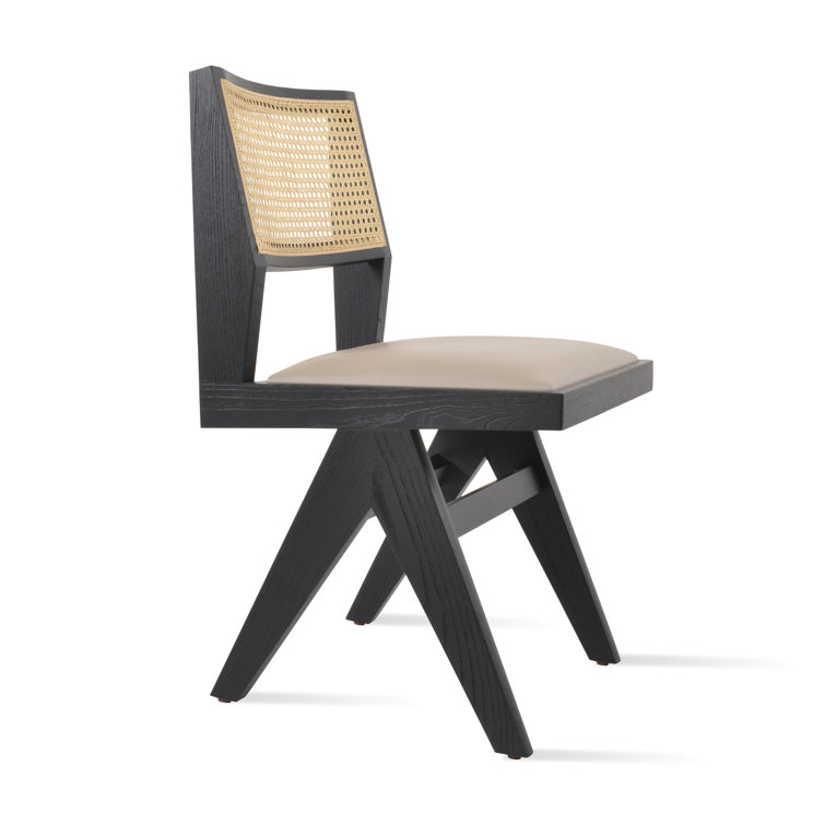 Pierre J Half Wicker in Solid Ash Black