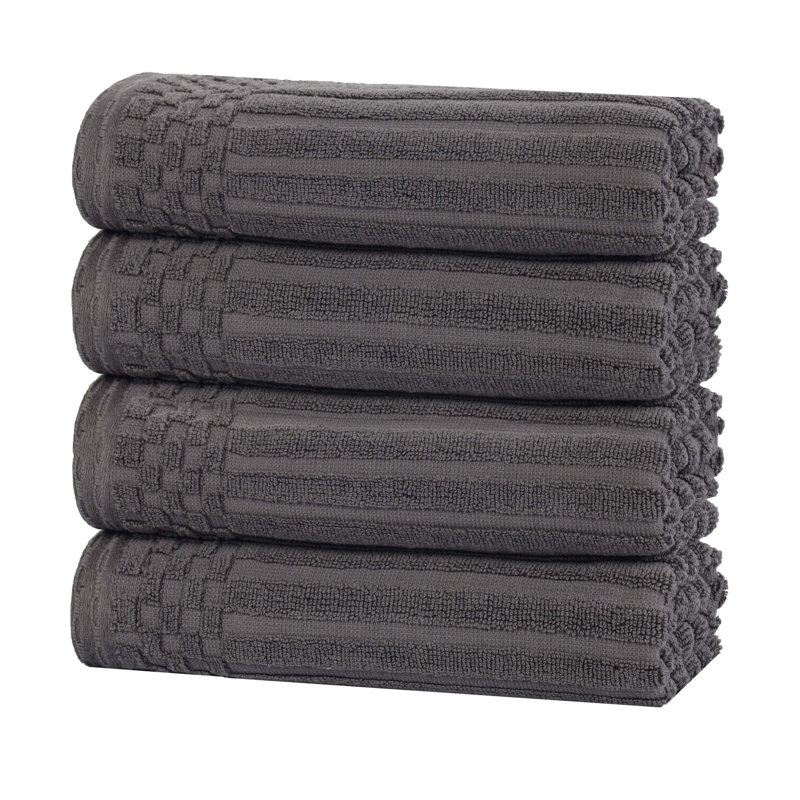 Ensemble de serviettes en coton Kleiman, Gris foncé