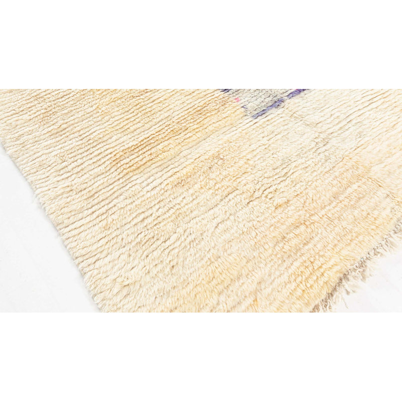 Modern One-of-a-Kind Rectangle 5'2" x 7'8" New Age Rectangle Wool Area Rug in