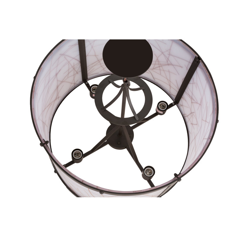 Lustre tambour unique à 4 lumières Gahan