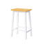 Tabourets de bar en bois massif de 2, hauteur de 25,6 po, blanc, chic avec repose-pieds pour tabourets de cuisine, repose-pieds blancs, comptoir rustique