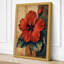 Crimson Hibiscus Botanical - Wrapped Canvas-178058215-178058219