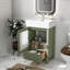 Armoire de salle de bain de 20 pouces avec lavabo en céramique et espace de rangement intérieur suffisant - moderne pour salle de bain compacte