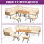 Ensemble de conversation pour 8 personnes avec coussins Pallaton