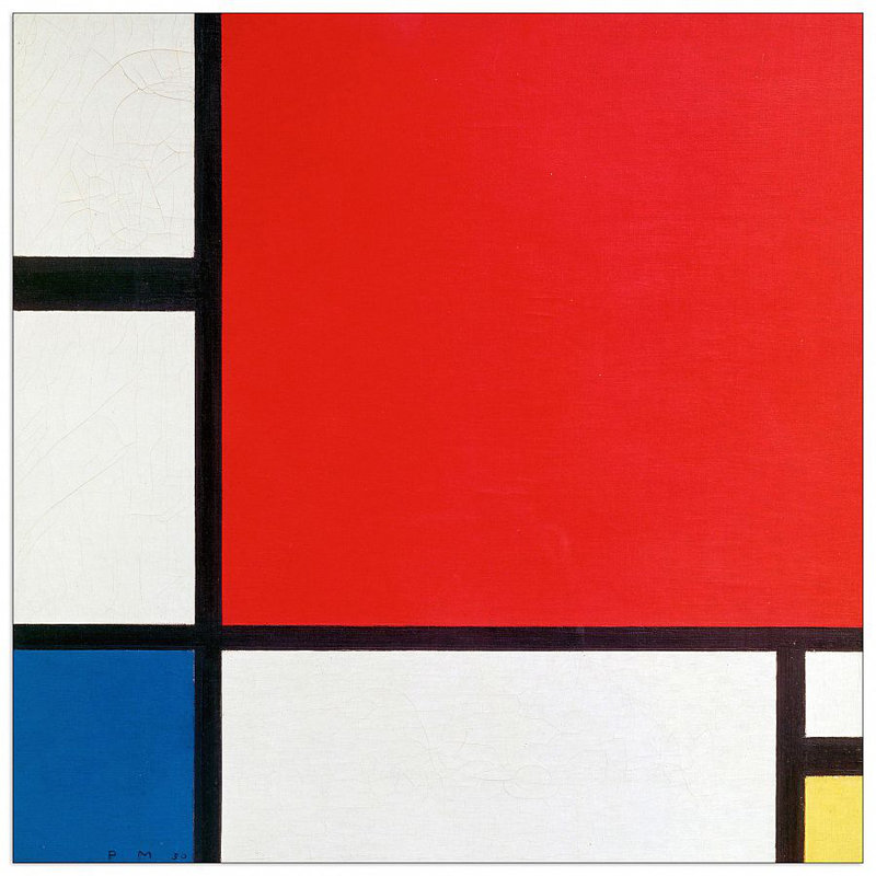 Piet Mondrian - Wrapped Canvas Print, 50cm H x 50cm W x 1.8cm D