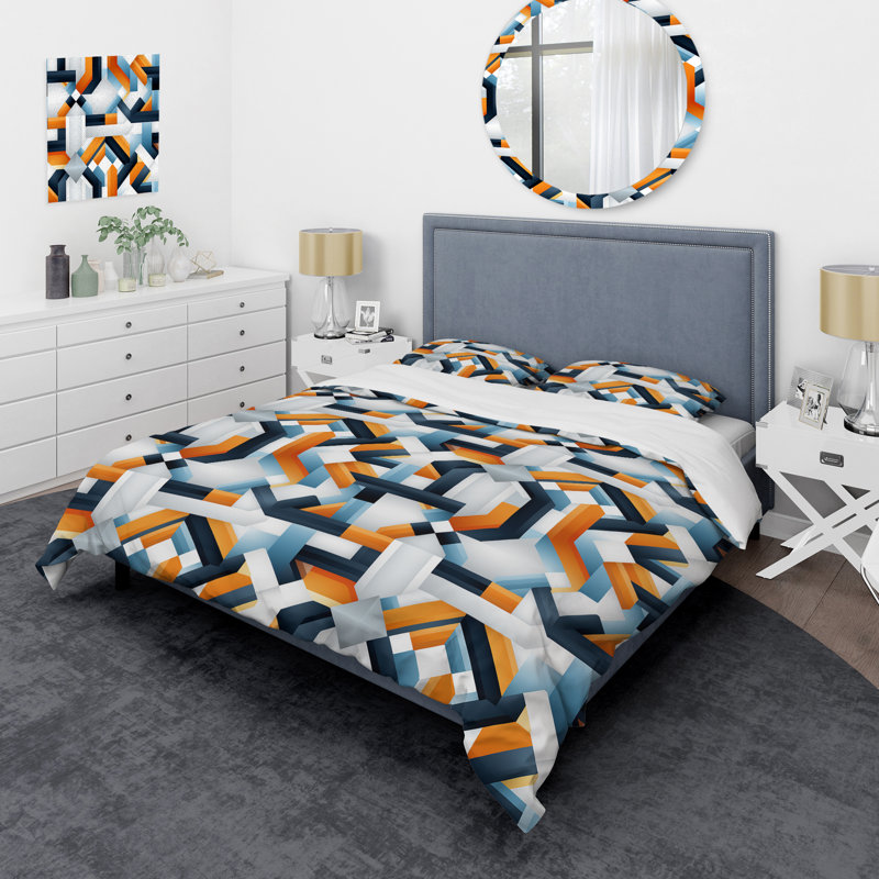 Ensemble de housse de couette Industrial Matrix, Housse de couette pour très grand lit et 2 très
