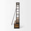 Schlueter 94" Metal and Wood Four Tier Library Bookcase With Ladder-10344354