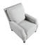 Chaise inclinable transitionnelle en chenille grise, rembourrée de mousse, d'une largeur de 38 po et d'une assise de 21,5 po de largeur