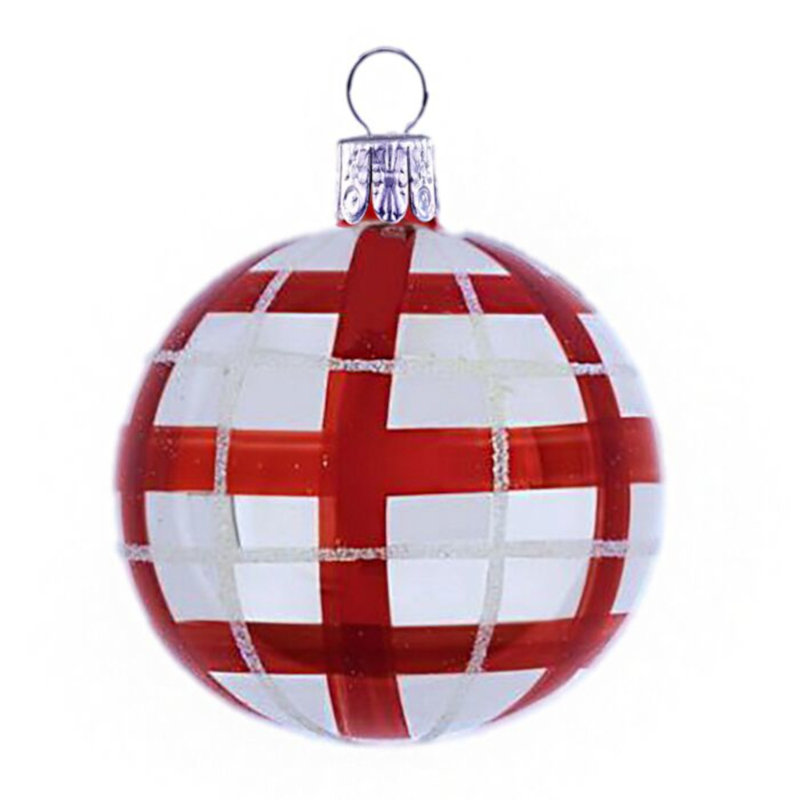 Ornements d'arbre de Noël à carreaux