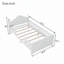 Lit simple pour enfants, lit plateforme simple en bois avec tête et pied de lit, blanc-1791741281-1791741280