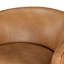 Chaise pivotante de style selle - base en bois, similicuir brun, sans inclinaison ni bascule 29,5 po Cuir et base profondément emballés-956468241