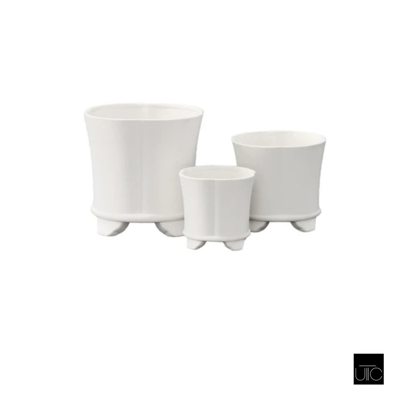Ensemble de 3 pots à fleurs Calla, White