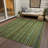 Velatrix Green Washable Indoor-Outdoor Rug - LOOMLAN-74395958