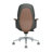 Genuine Leather Executive Chair, Mid-Back Ergonomic Swivel Office Chair, High Back Desk Chair with Polished Aluminum Alloy Base, Adjustable Height-1153214973