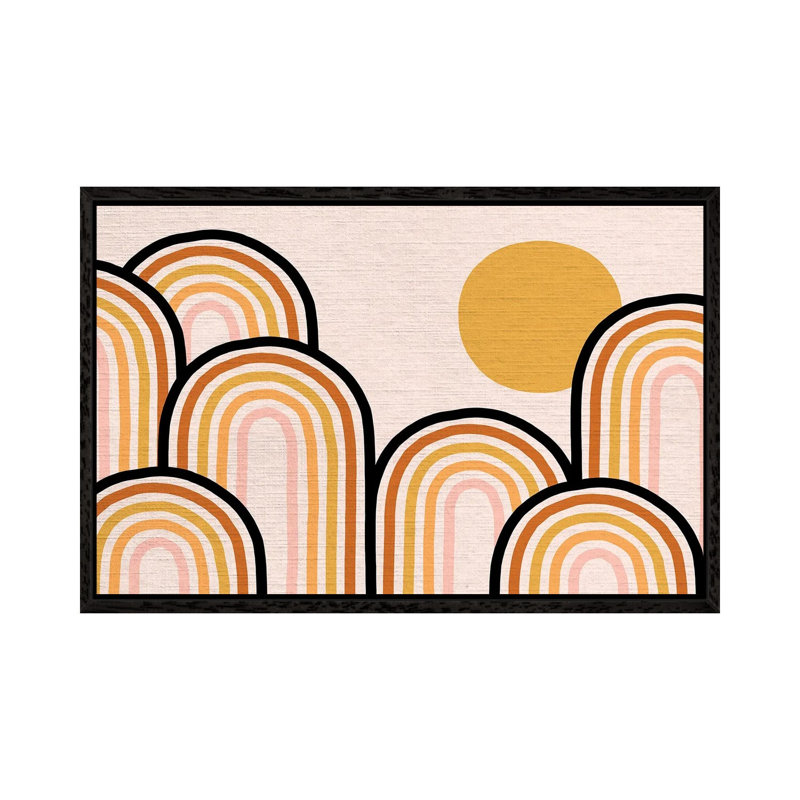 Growing Rainbow Blush Mat II - Print on Canvas, Black Framed, 66.04 cm H x 45.72 cm W