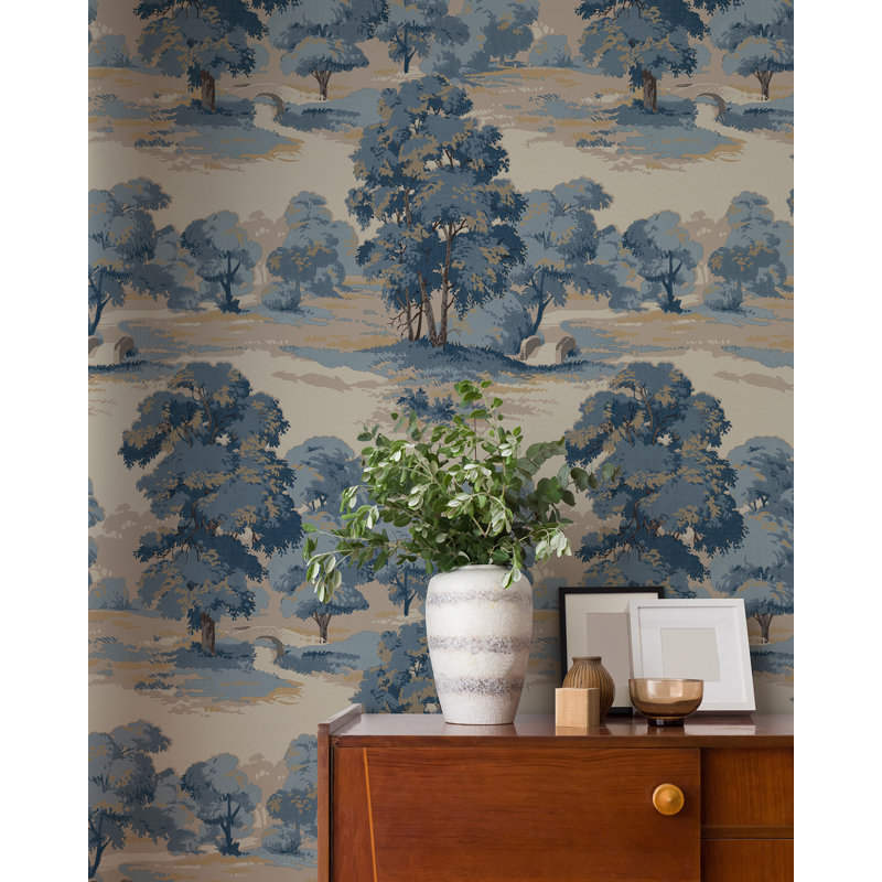 Papier peint Sherwood Glade, Bleu