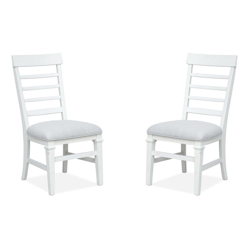 Monti White Upholstered Dining Side Chair, White
