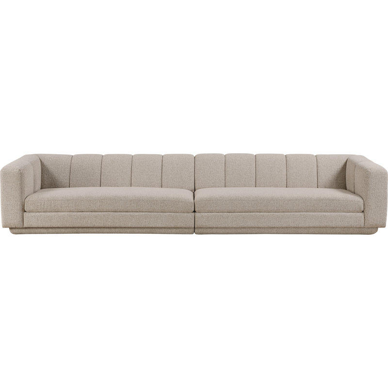 Tissu 2 pièces Modari Canapé modulaire, Tissu beige