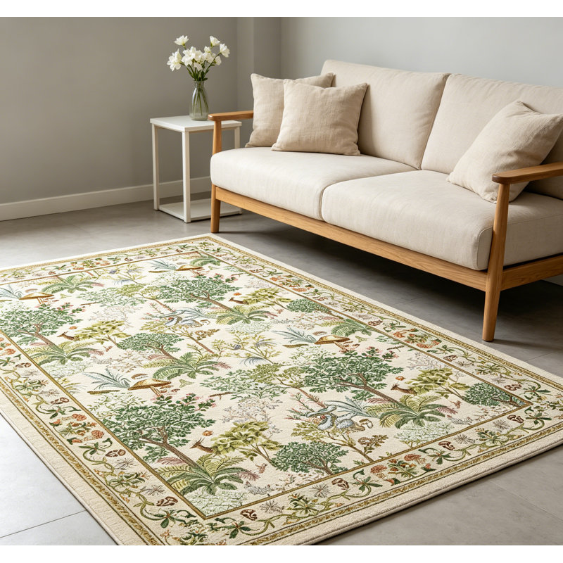 Tapis rétro taupe lxt-Vintage, Beige, Rectangle 5' x 7'