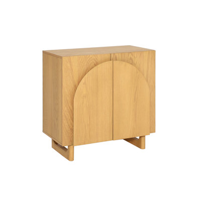 Allforwood Mid-Century Modern Arched Door Storage Cabinet - Versatile, Buffet And Media Console With Soft-Close Hinges And Adjustable Shelves by Latitude Run