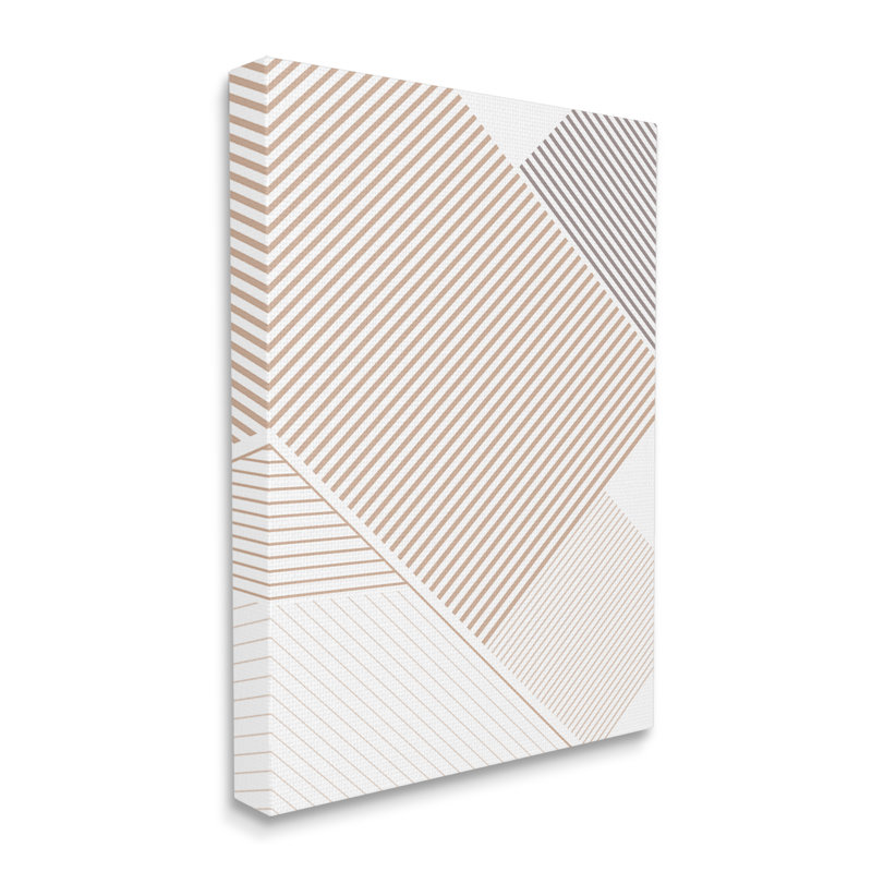 «Modern Abstract Contemporary Contemporary Neutral Tone Stripe» par Urban Epiphany - impression, H 48 po x l 36 po x P 1,5 po