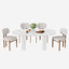 Ensemble de table de cuisine ovale à double piédestal-552246925-552246927