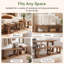 Upholstered Bench with Shelves
