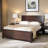 Louisville Solid Wood Platform, Full Bed, Espresso Brown 41.34'' H X 77.01'' L X 55.91'' W-2098902316-2098902319