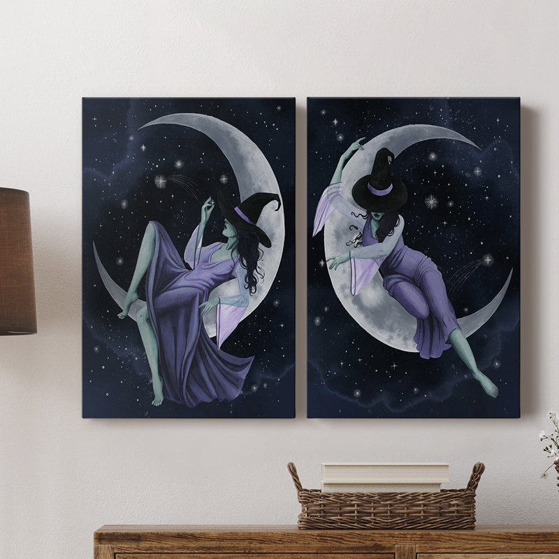 Toile tendue avec étoiles I Sorceress Star - prêt à accrocher, H 27 po x l 18 po