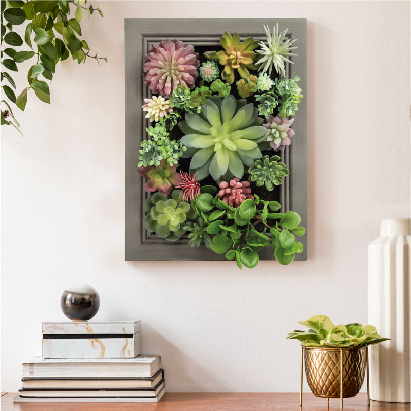 Primrue 20 - Piece 15.8" Artificial Succulent in Decorative Vase Set &  Reviews | Wayfair