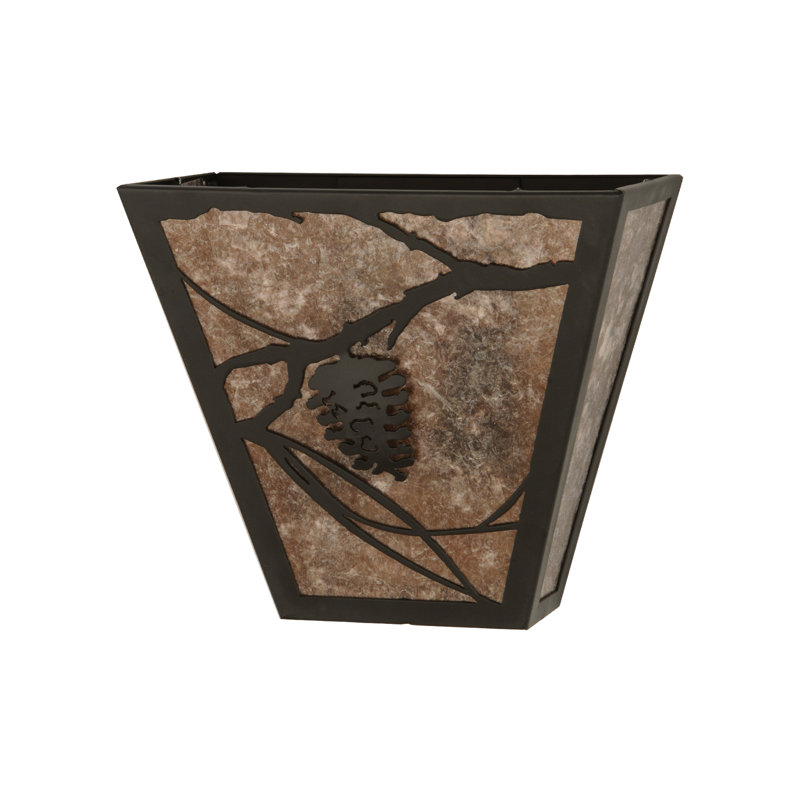 2 - Light Flush Mounted Sconce, Mahogany Bronze