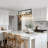 Kissey 5-Light Black & Gold LED Linear Pendant Light with Rectangle Design for Kitchen Island