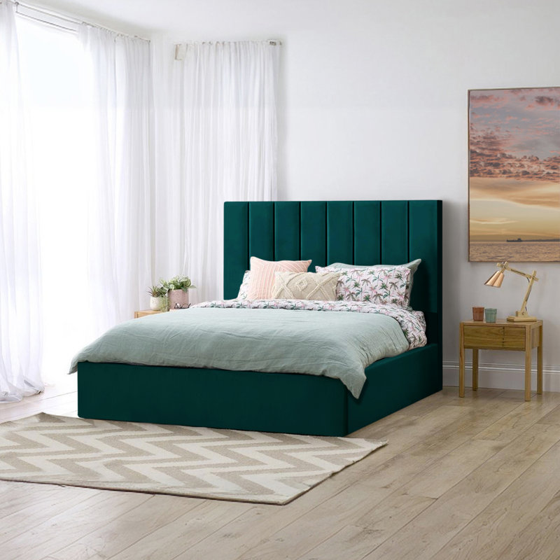 Mahida Upholstered Storage Bed, Mallard, Double (4'6)