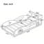 Lit de voiture de course en bois, lit plateforme simple en forme de voiture avec roues pour adolescents, bleu et jaune-130120377