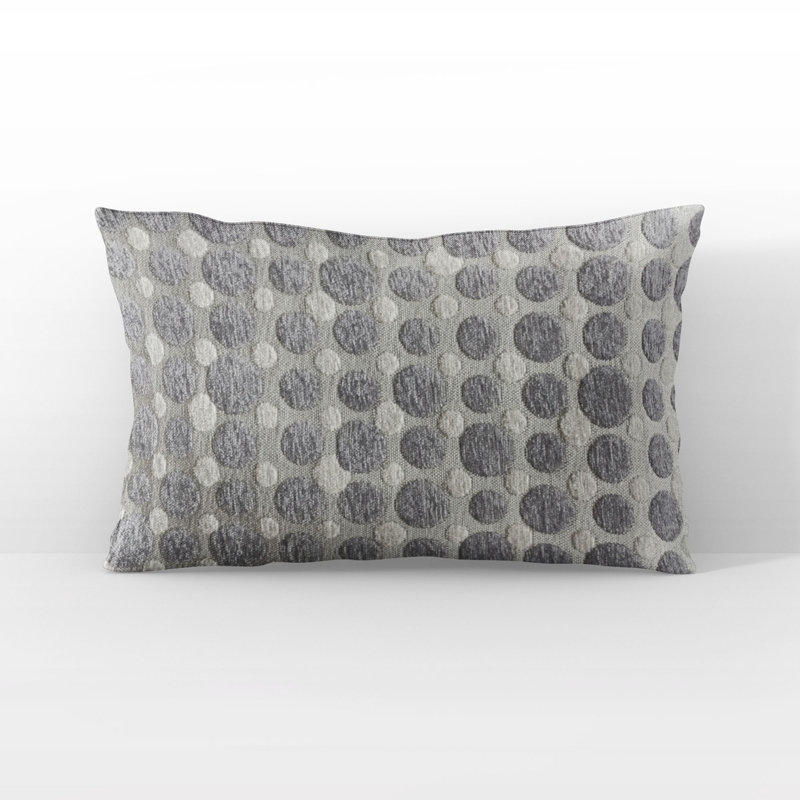 Coussin Plutus Majestic Orb, Pois gris, H 12 po x l 20 po, Rectangulaire