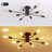 Dushka 8-Light 30.12'' Dimmable Sputnik Sphere  Modern Linear Chandelier Semi Flush Mount Ceiling Fixture-130640075