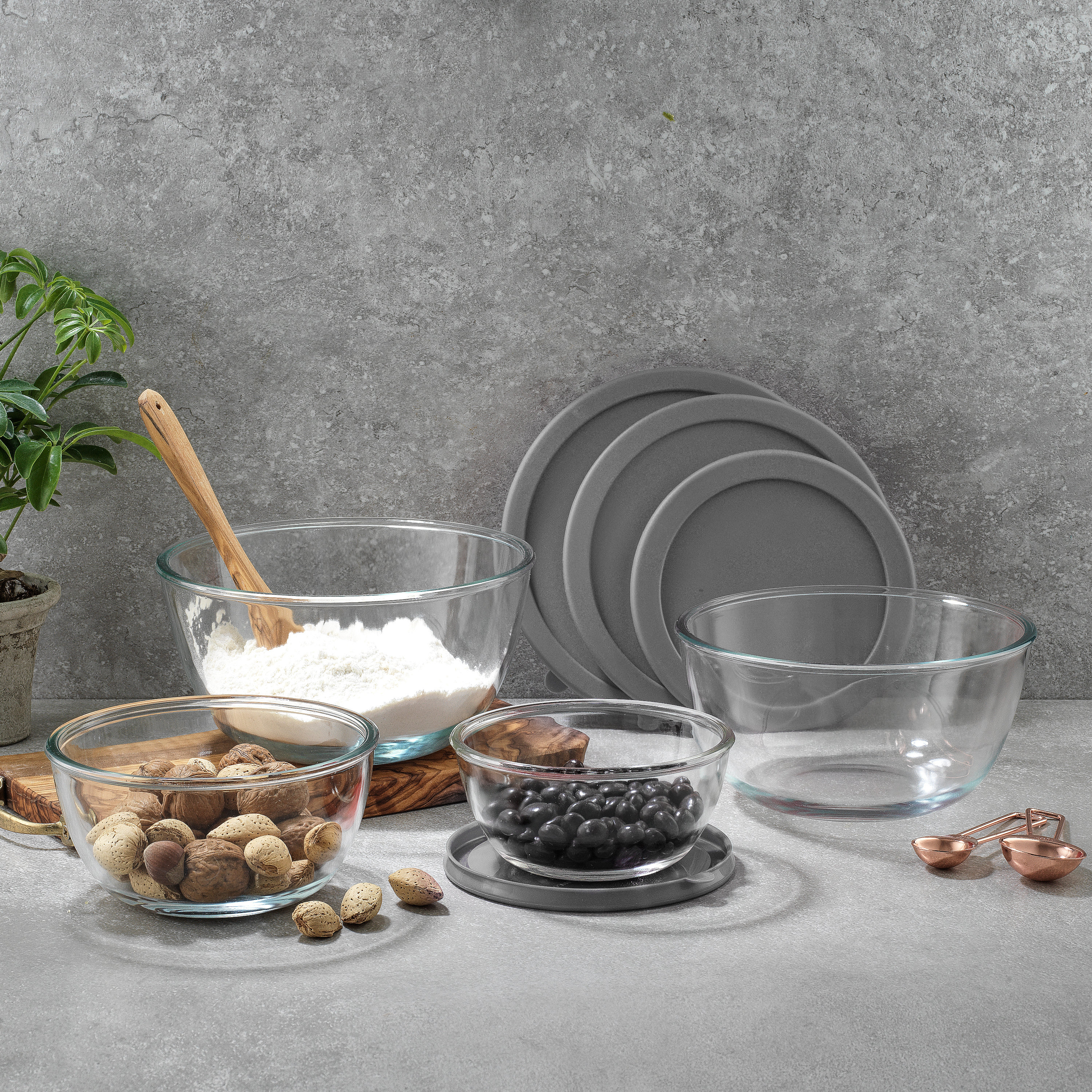 JoyJolt JoyJolt 8-Piece Glass Mixing Bowls with Lids | Wayfair