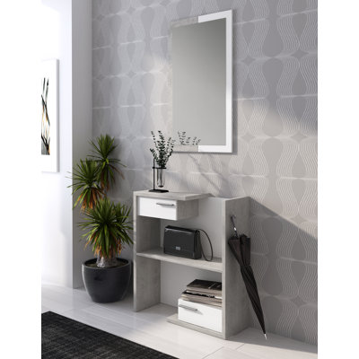 Wood Flat Wall Mirror